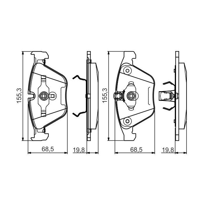 Гальмівні колодки Bosch 0 986 495 082 зображення 6