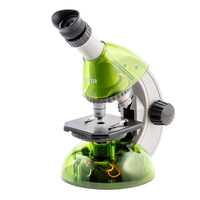 Микроскоп Sigeta Mixi с адаптером для смартфона 40x-640x Green (65912) изображение 2