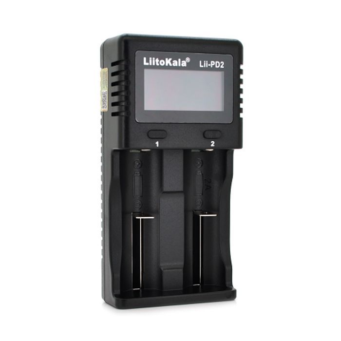 Зарядний пристрій для акумуляторів Liitokala 2 Slots, LCD display, Li-Ion, Ni-Mh, Ni-Cd, + AAAA, С, 10440/.../26650 (Lii-PD2)