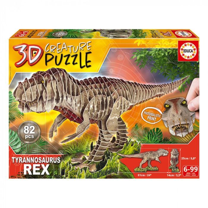 Пазл Educa 3D T-REX 82 элементов (6337222)