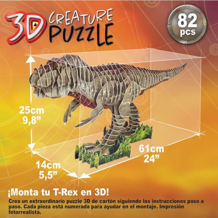 Пазл Educa 3D T-REX 82 элементов (6337222) изображение 3