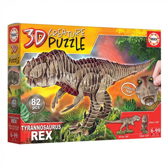 Пазл Educa 3D T-REX 82 элементов (6337222) изображение 5
