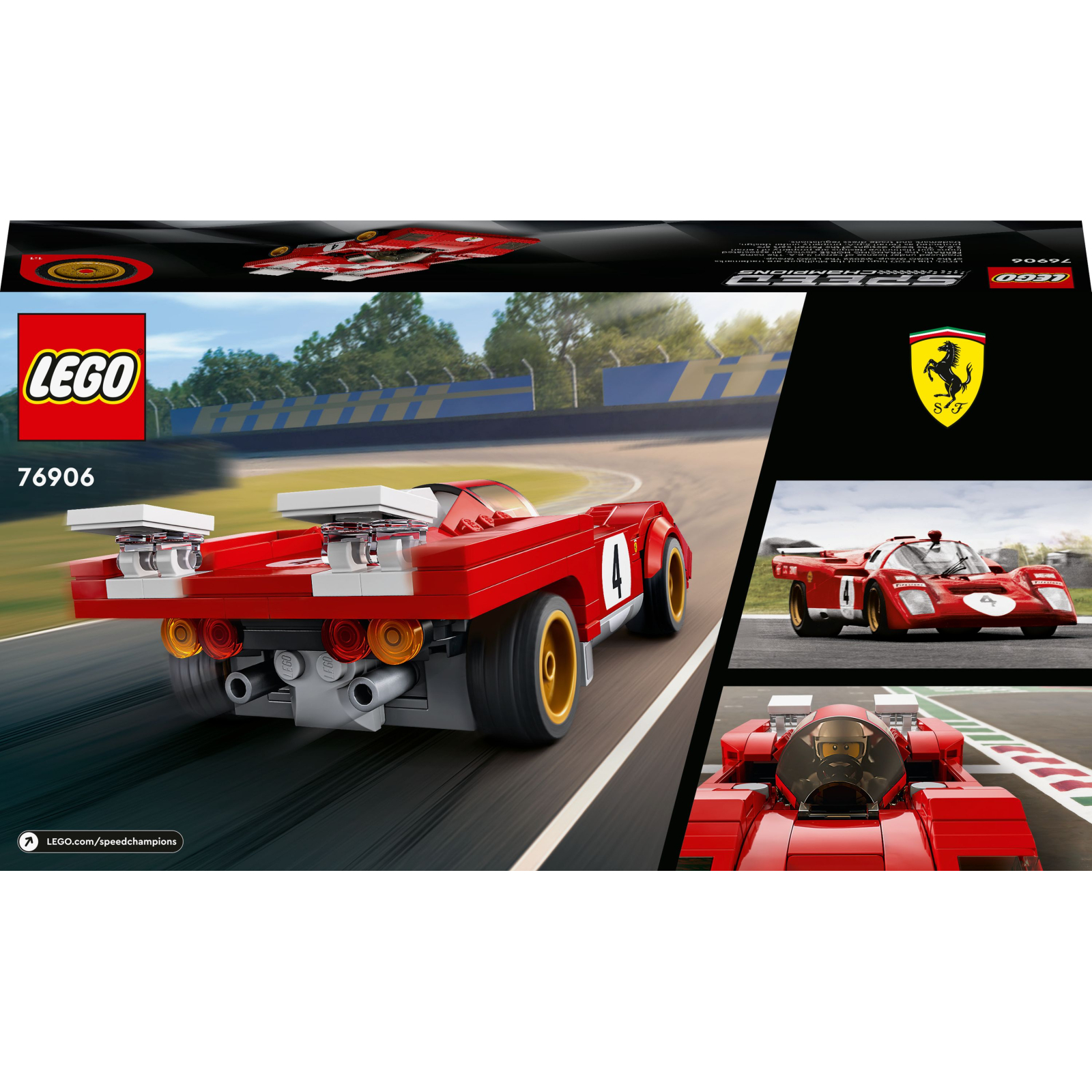 Конструктор LEGO Speed Champions 1970 Ferrari 512 M 291 деталь (76906) зображення 10