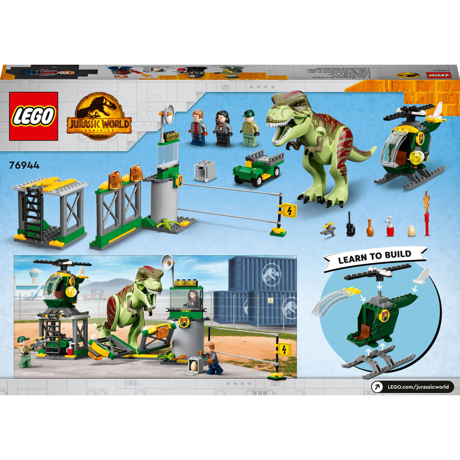 Конструктор LEGO Jurassic World Втеча Тиранозавра 140 деталей (76944) зображення 10