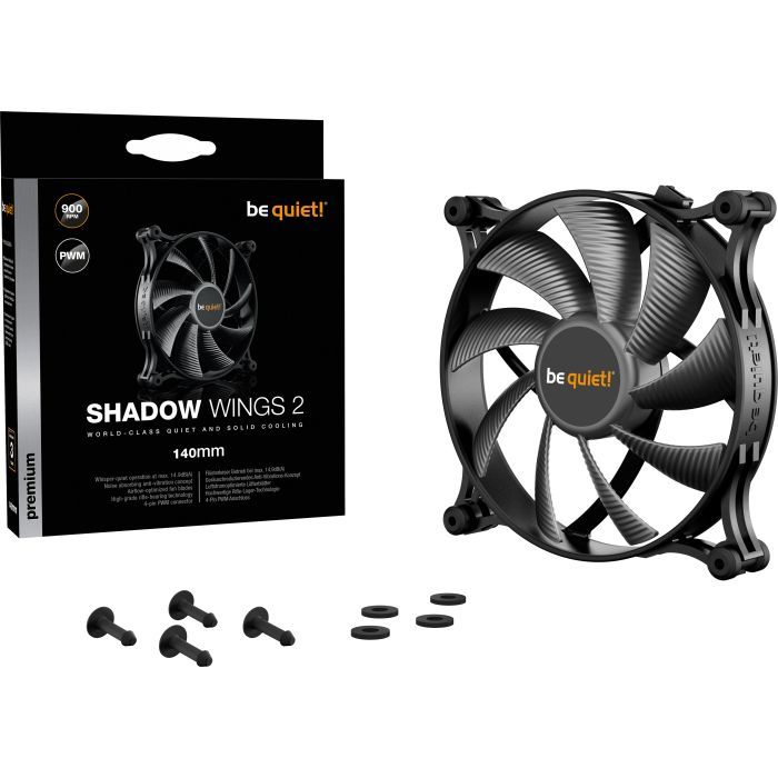 Кулер для корпуса Be quiet! Shadow Wings 2 140mm PWM (BL087) изображение 5