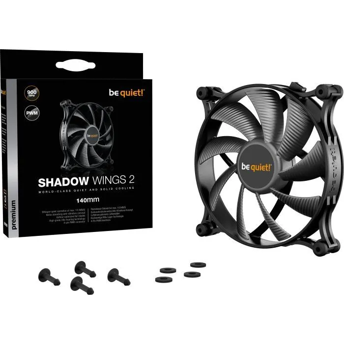 Кулер до корпусу Be quiet! Shadow Wings 2 140mm PWM (BL087) зображення 5