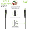 Дата кабель USB-C to Lightning 1.2m CBFLEXTL1 18W black Intaleo (1283126542459) зображення 3