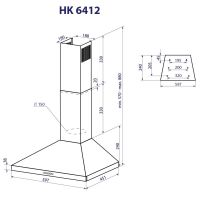 Витяжка кухонна Minola HK 6412 IV 850 LED зображення 11
