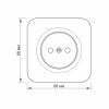 Розетка Videx BINERA IP20 наружная 1ая белая (VF-BNS21-W) изображение 4