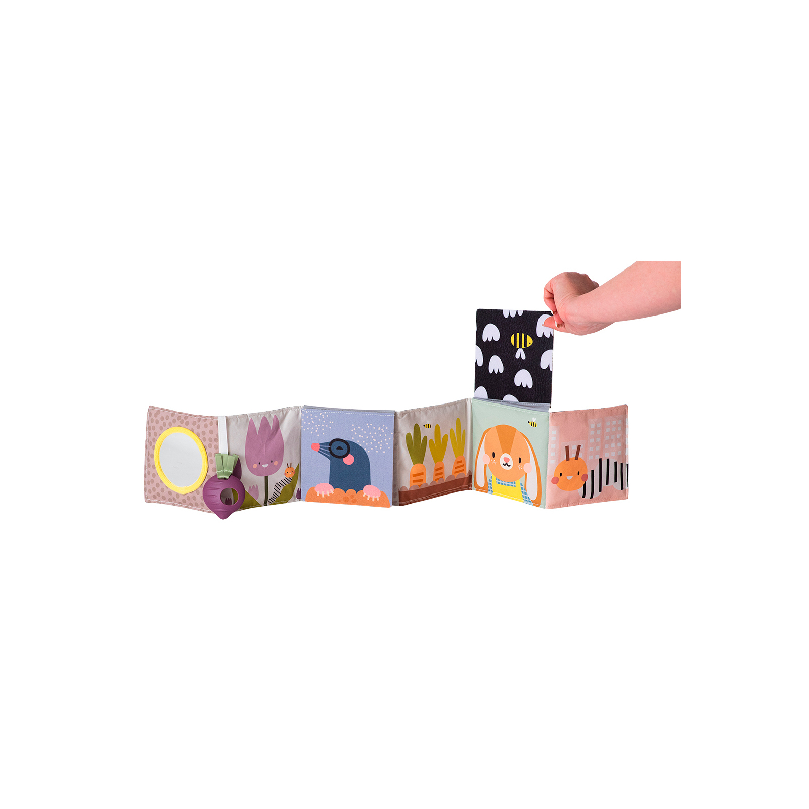Развивающая игрушка Taf Toys книжка-раскладушка коллекции Садочек в городе – Зайчики (13065) изображение 2