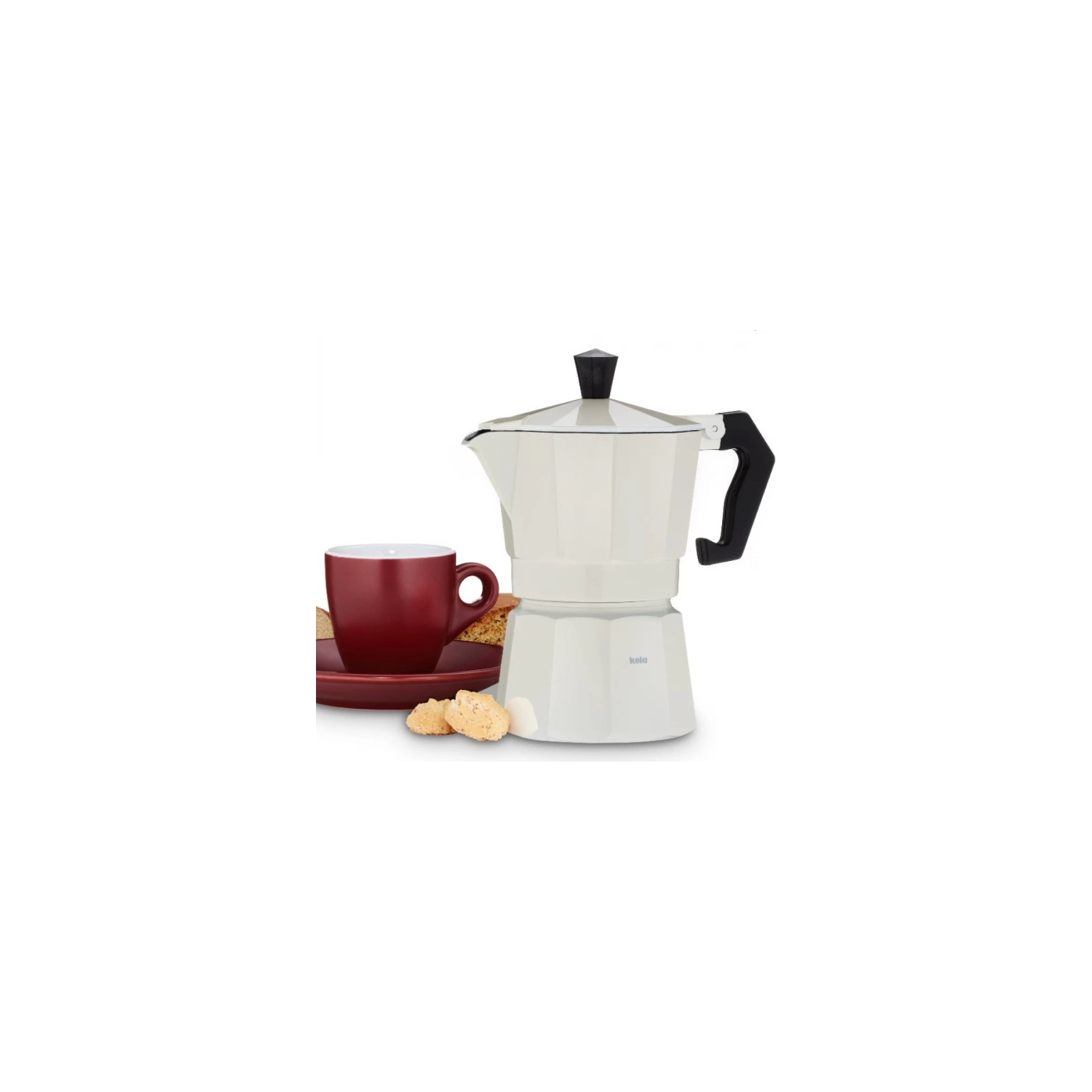 Гейзерная кофеварка Kela Italia 450 мл 9 Cap Black (10555) изображение 2