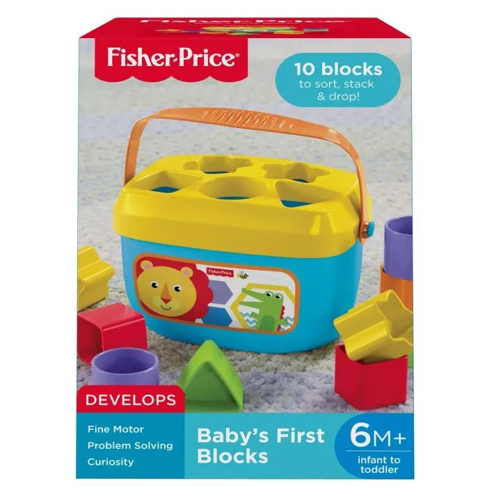Розвиваюча іграшка Fisher-Price Відерце з кубиками Яскраве (FFC84) зображення 4