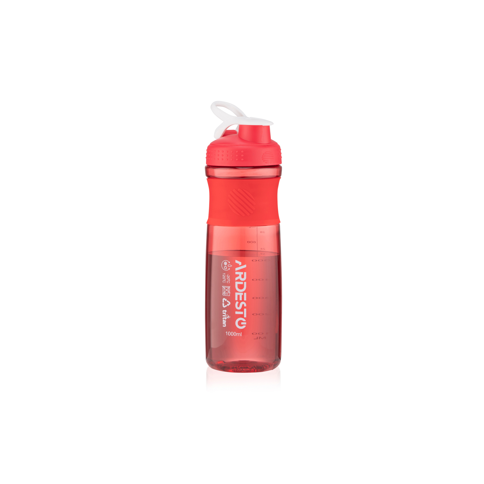 Бутылка для воды Ardesto Smart Bottle 1000 мл Red (AR2204TR) изображение 5