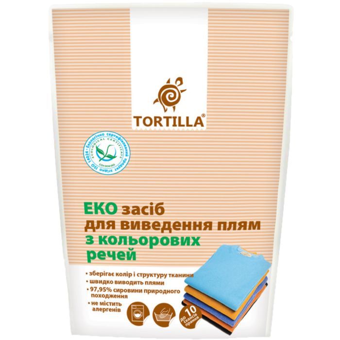 Средство для удаления пятен Tortilla Эко для цветных вещей 200 г (4820049380606)