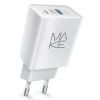 Зарядное устройство MAKE 20W PD+QC White (MCW-324PWH)