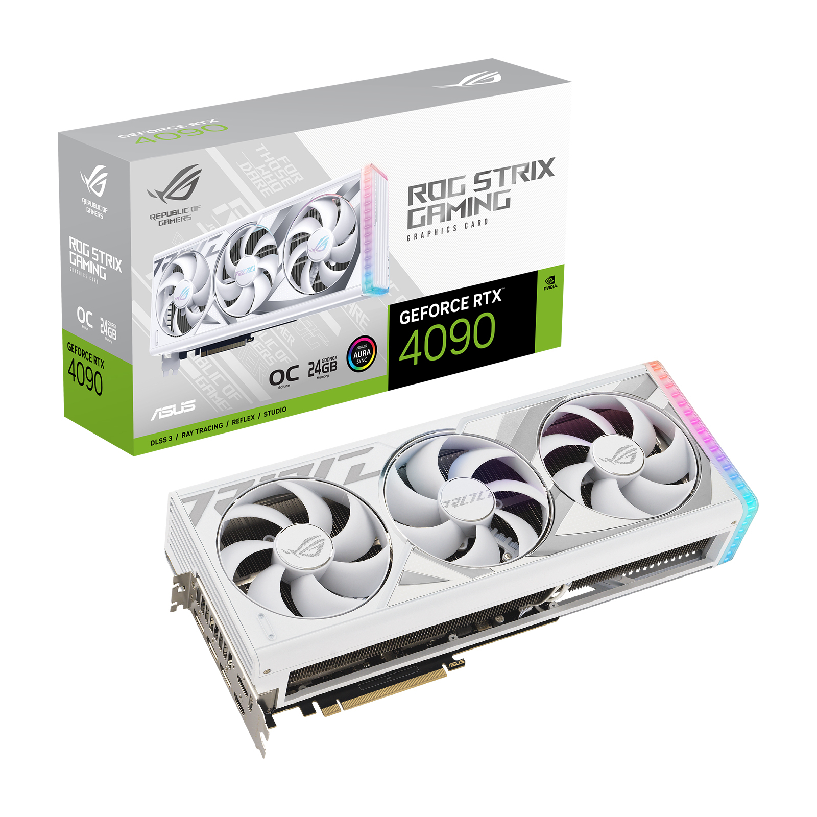 Видеокарта ASUS GeForce RTX4090 24GB ROG STRIX WHITE OC (ROG-STRIX-RTX4090-O24G-WHITE) изображение 9