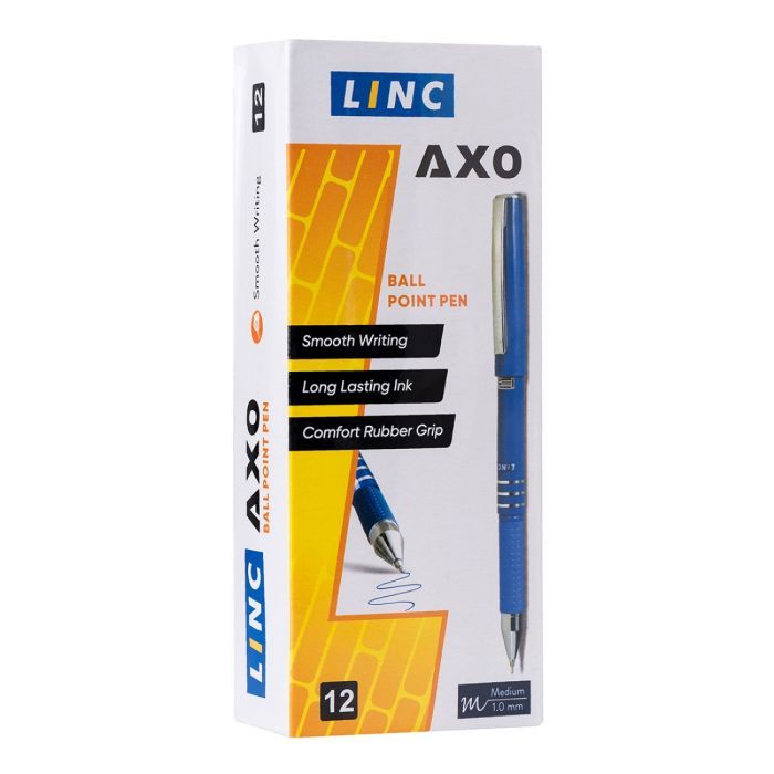 Ручка кулькова LINC AXO 1,0 мм синя (412082) зображення 3