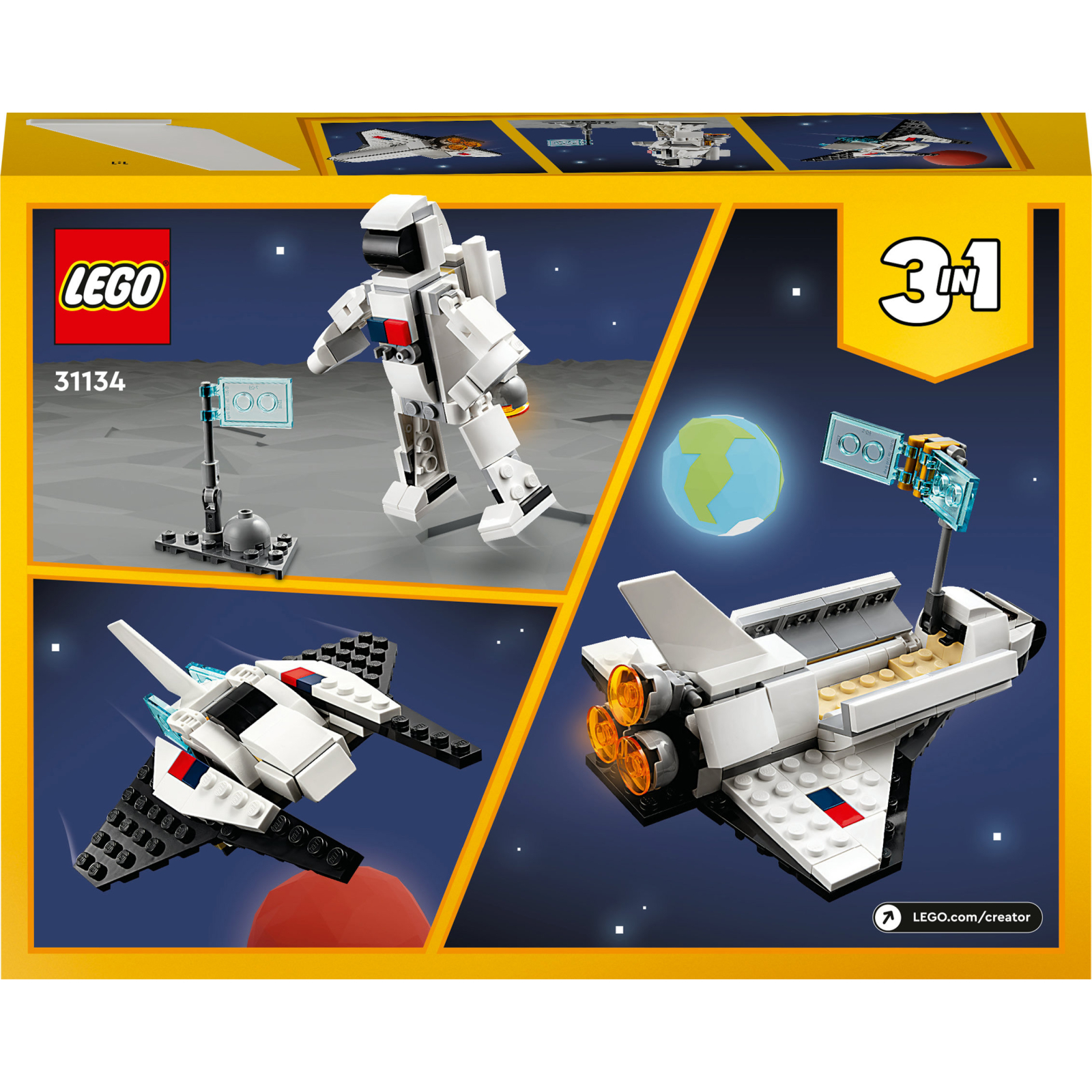Конструктор LEGO Creator Космический шаттл 144 деталей (31134) изображение 7