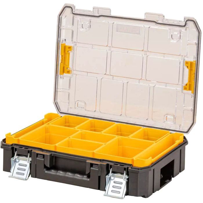 Ящик для інструментів DeWALT TSTAK, прозора кришка, 10 чашок, IP54 (DWST82968-1) зображення 2