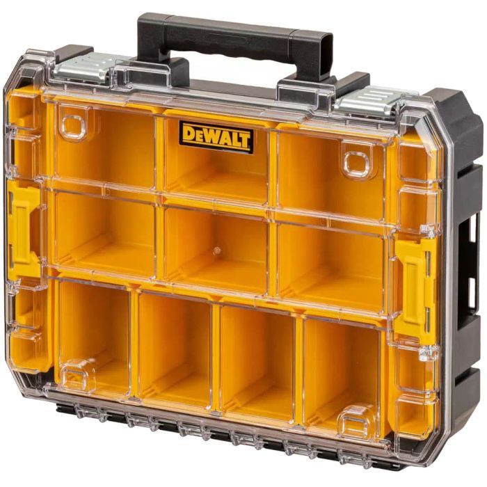 Ящик для інструментів DeWALT TSTAK, прозора кришка, 10 чашок, IP54 (DWST82968-1) зображення 3