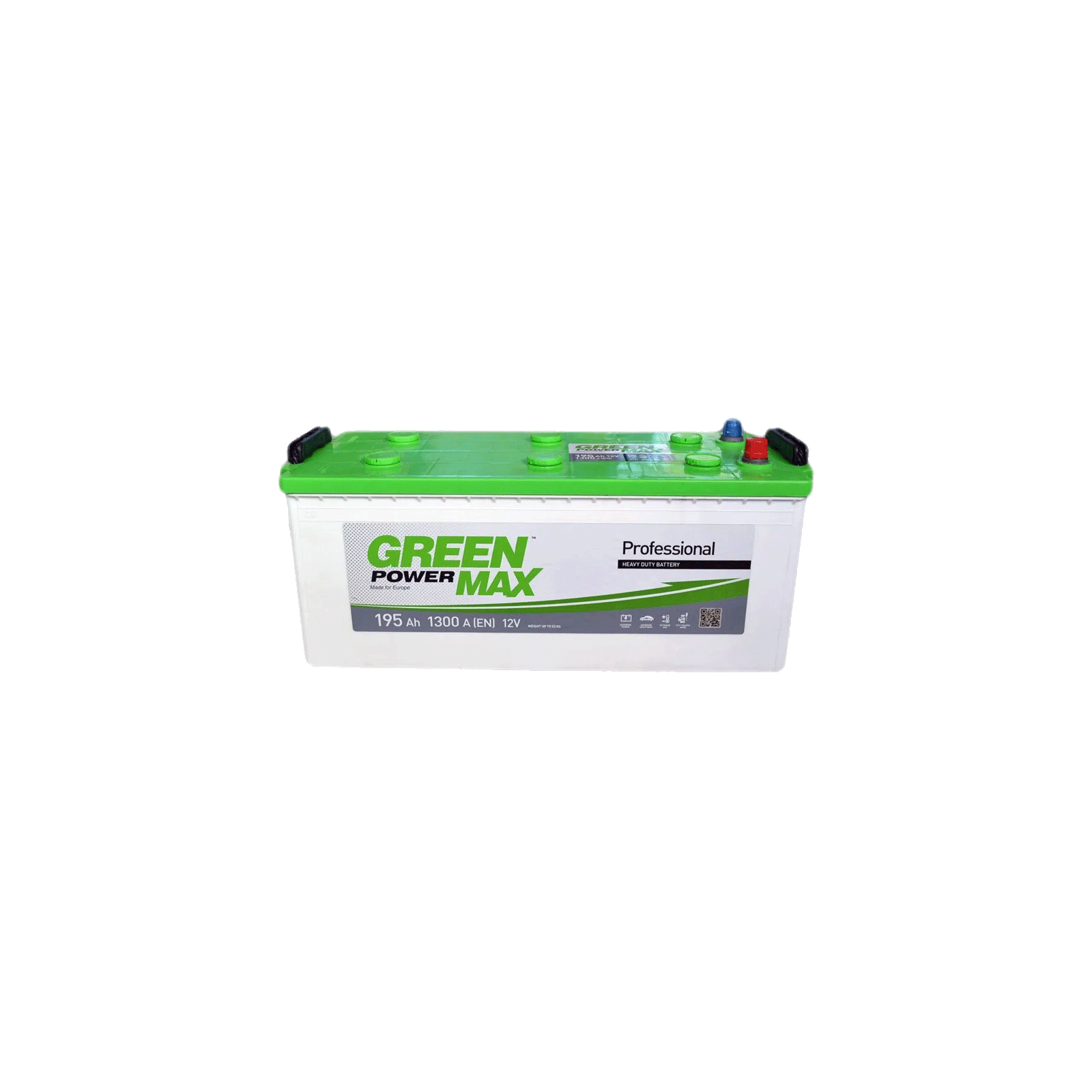 Аккумулятор автомобильный GREEN POWER MAX 195Ah бокова(+/-) (1300EN) (22378)