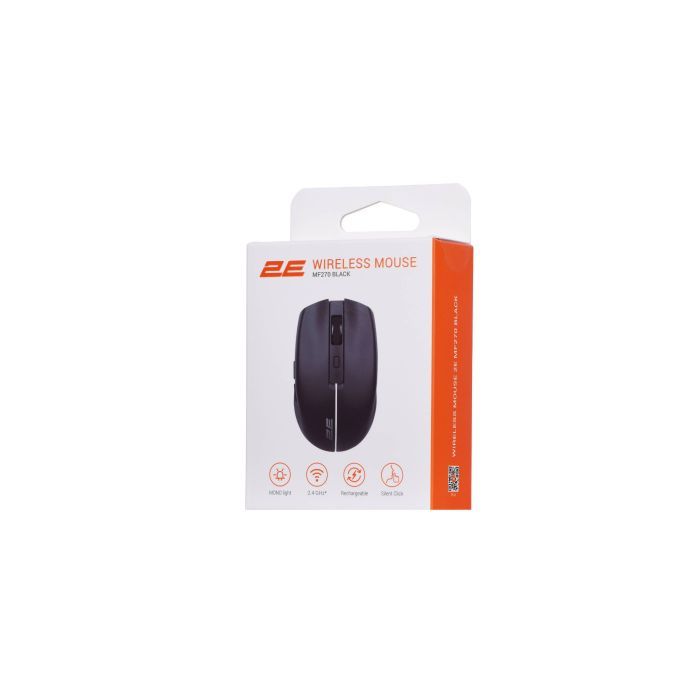 Мишка 2E MF270 Silent Rechargeable Wireless Black (2E-MF270WBK.) зображення 2