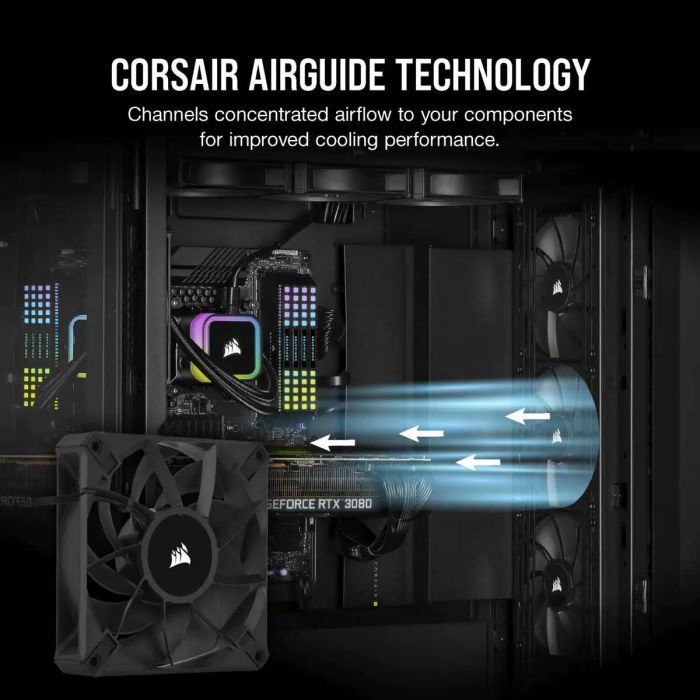 Кулер для корпуса Corsair AF120 Elite High-Performance Black (CO-9050140-WW) изображение 5