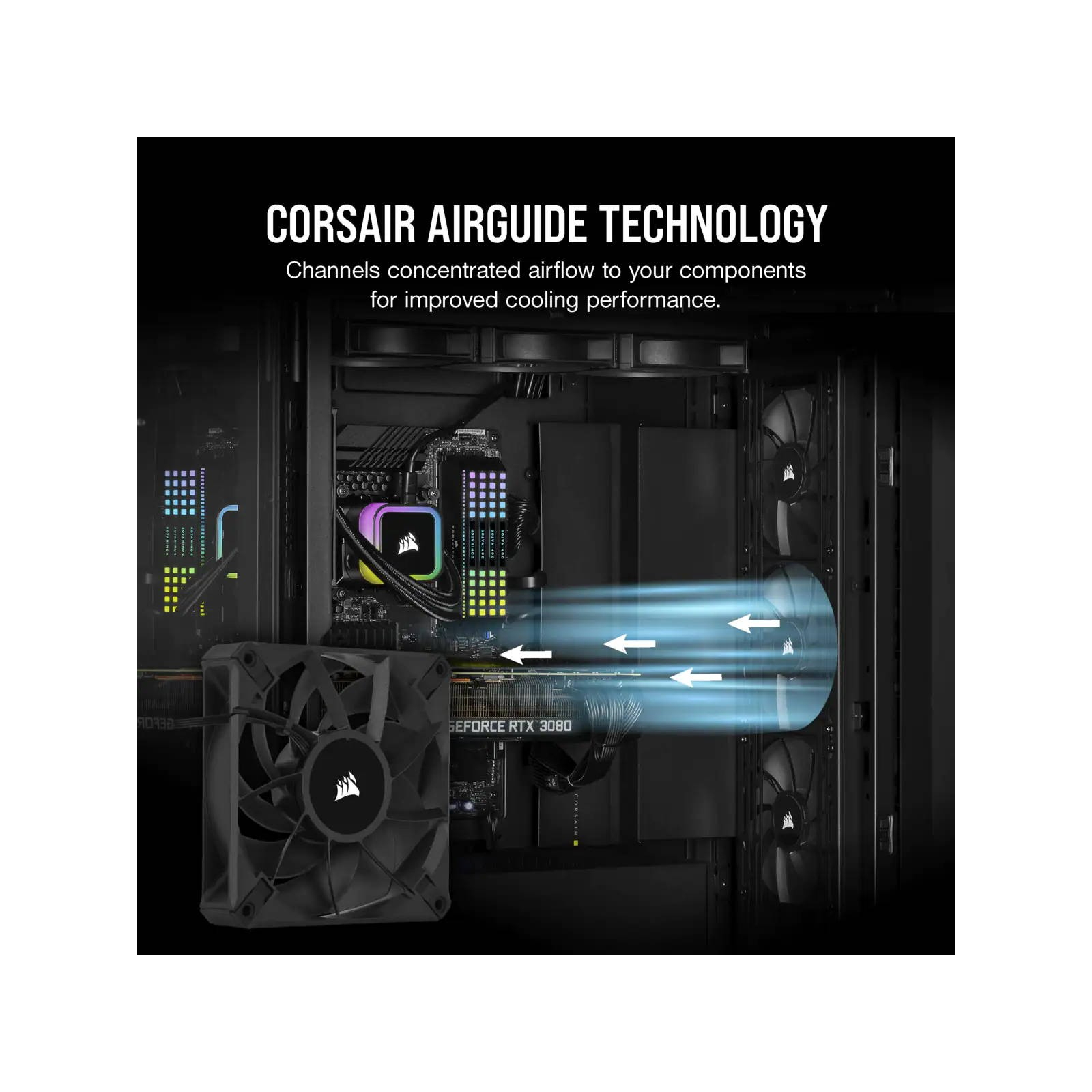 Кулер для корпуса Corsair AF120 Elite High-Performance Black (CO-9050140-WW) изображение 5