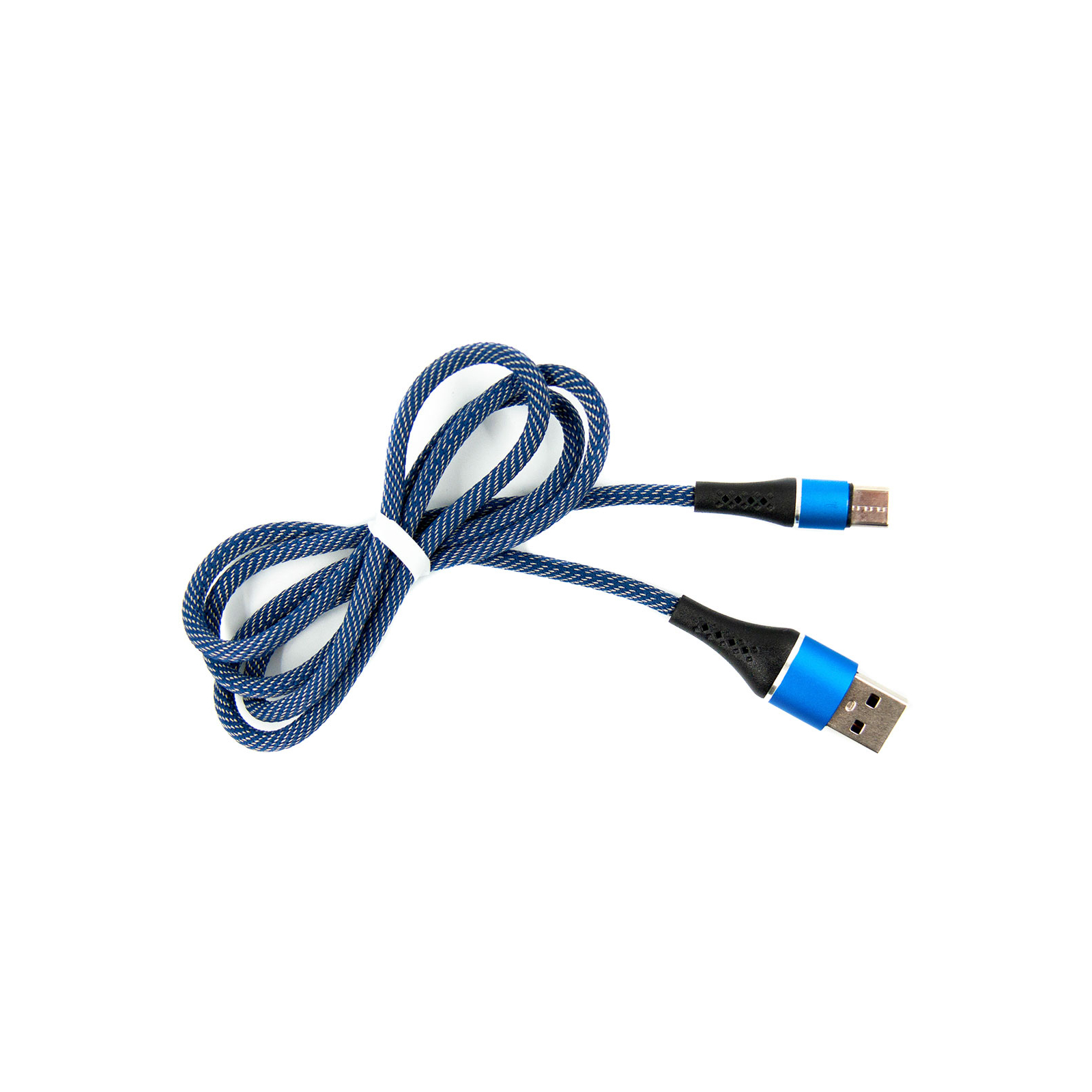 Дата кабель USB 2.0 AM to Type-C 1.0m blue Dengos (NTK-TC-MT-JEANS) зображення 2