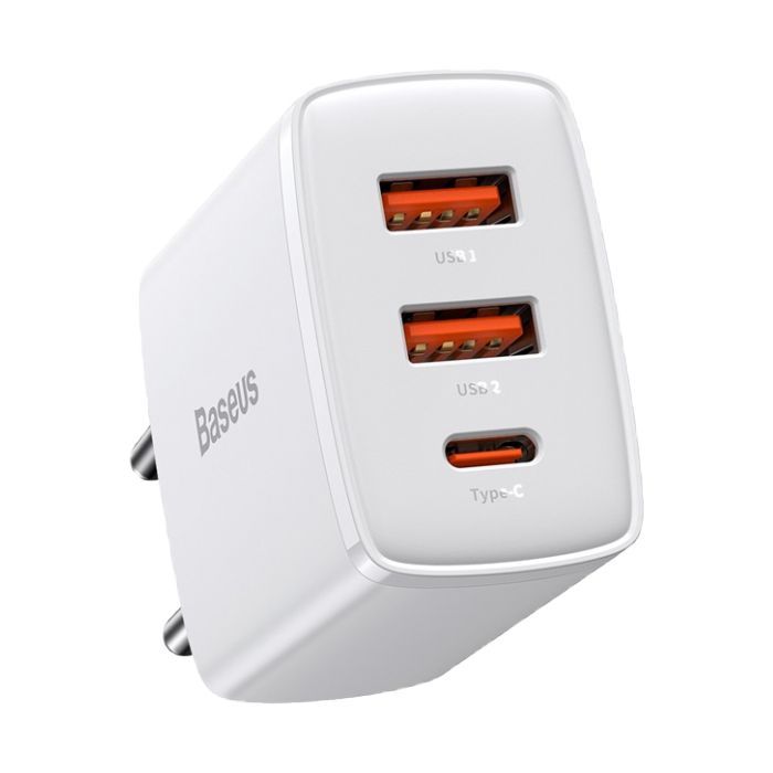 Зарядний пристрій Baseus Compact Quick Charger 2U+C (CCXJ-E01) зображення 3