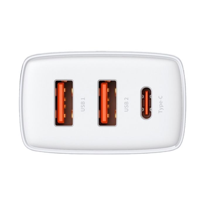 Зарядний пристрій Baseus Compact Quick Charger 2U+C (CCXJ-E01) зображення 4