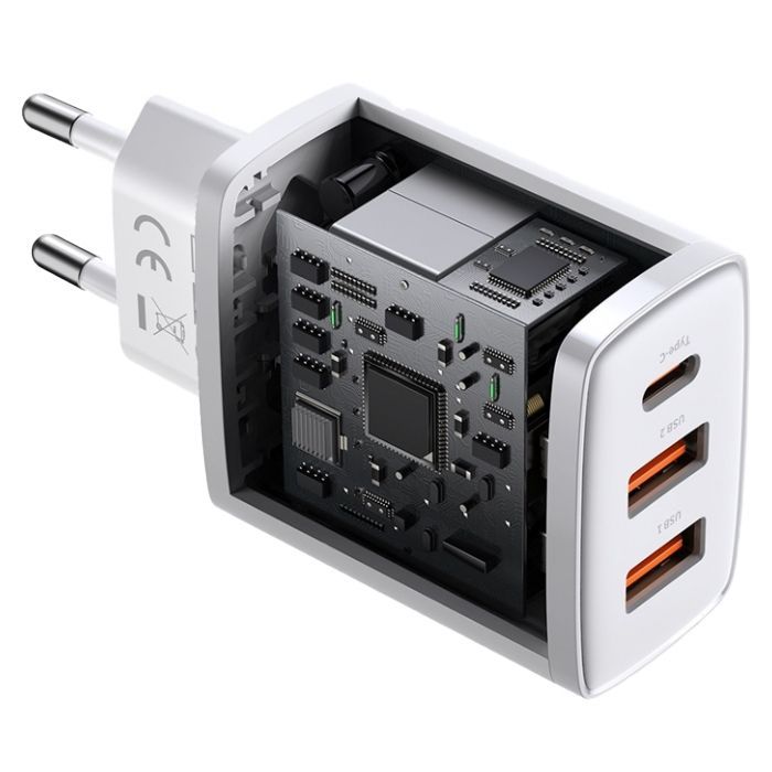 Зарядний пристрій Baseus Compact Quick Charger 2U+C (CCXJ-E01) зображення 5