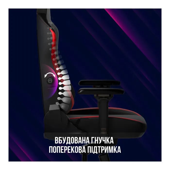 Кресло игровое Lorgar Embrace 533 Black/Red (LRG-CHR533BR) изображение 12
