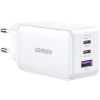 Зарядное устройство Ugreen USB-A+2*USB-C 65W GaN Tech Fast White (CD224/15334) изображение 2