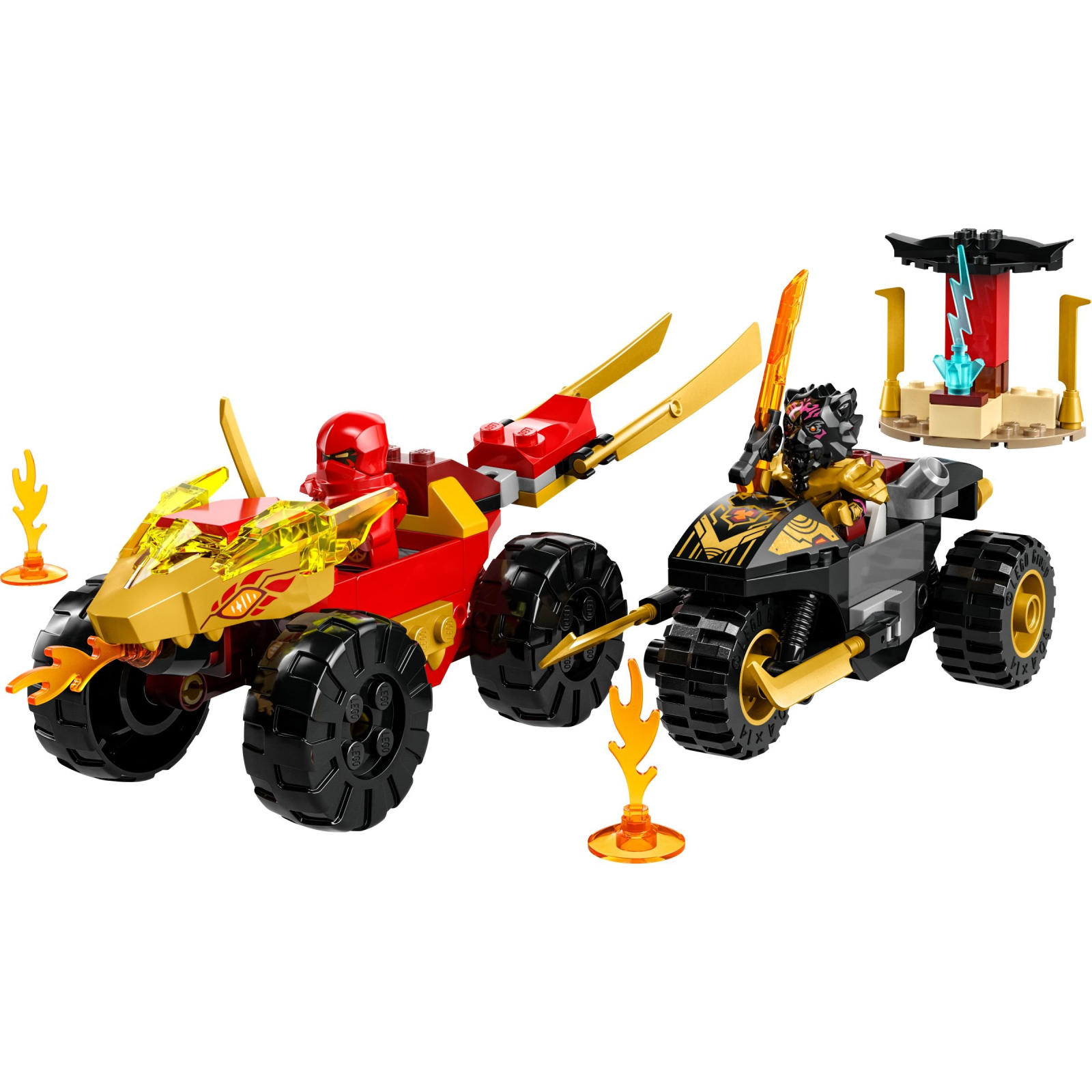 Конструктор LEGO Ninjago Автомобильная и байковая битва Кая и Раса 103 деталей (71789) изображение 2