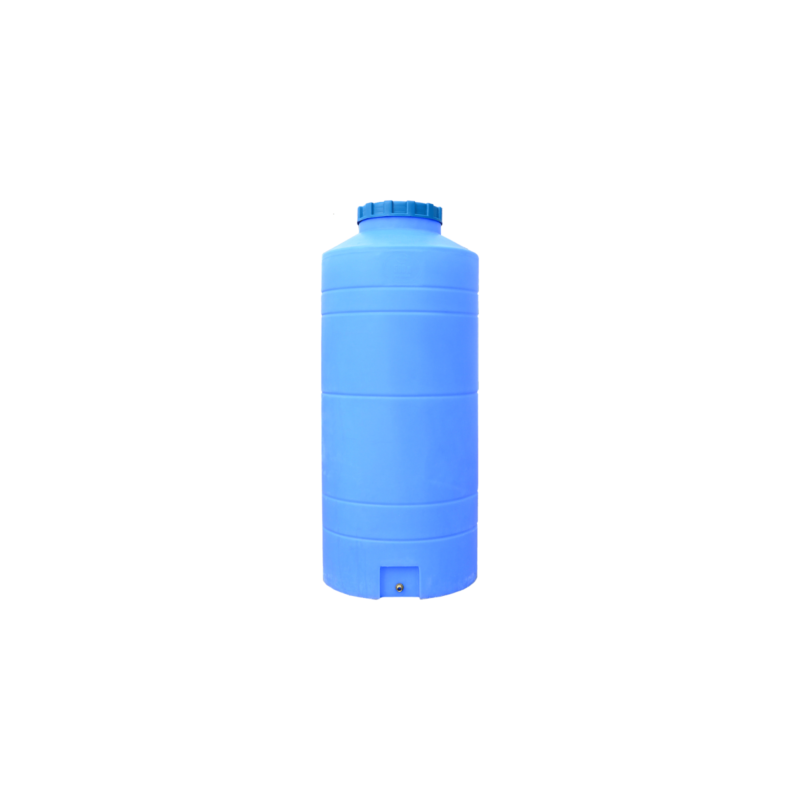 Емкость для воды Пласт Бак вертикальная пищевая 1000 л узкая синяя (12438) изображение 2