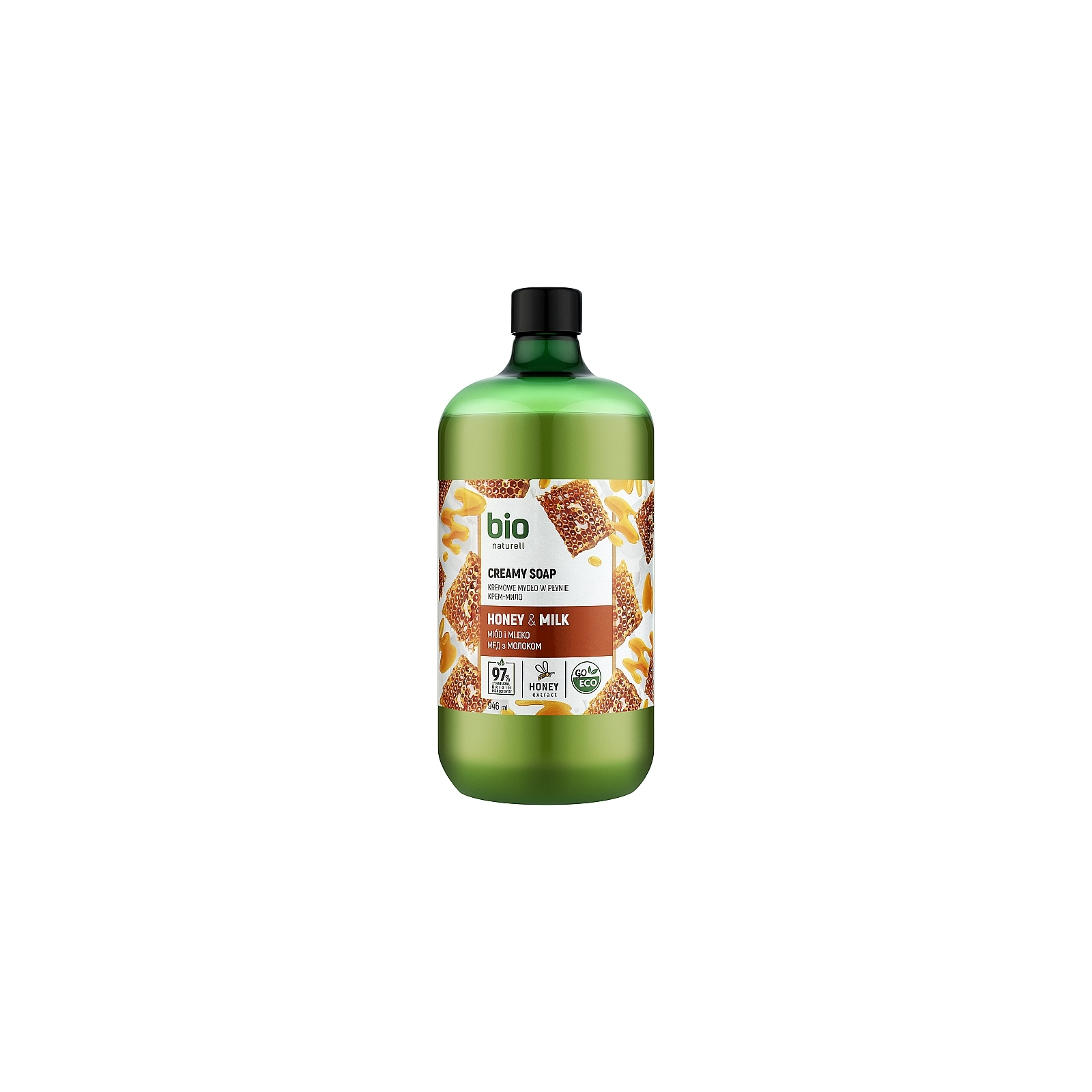 Жидкое мыло Bio Naturell Honey & Milk Creamy Soap Мед с молоком запаска 946 мл (4820168434549)