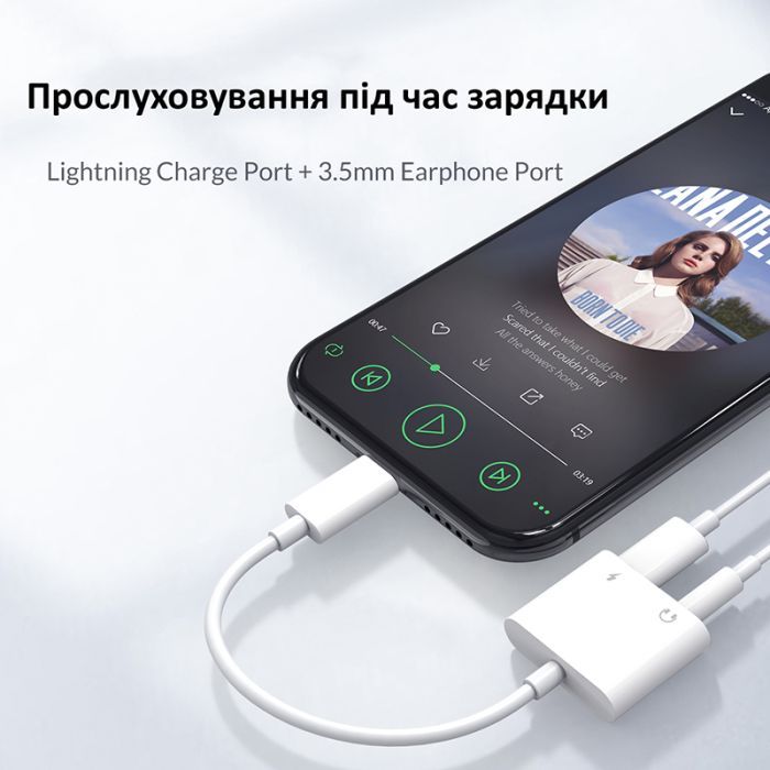 Переходник Lightning to 3.5mm/Lightning 2LT-WH-BP Orico (CA912797) изображение 3