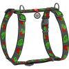 Шлей для собак WAUDOG Nylon с QR паспортом анатомическая H-образная "Калина" M (5150-0228)