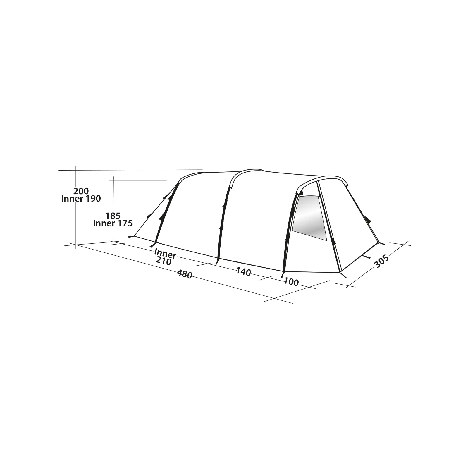 Палатка Easy Camp Huntsville 500 Green/Grey 120407 (929577) изображение 9