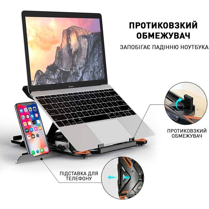 Подставка для ноутбука DYXON FIX 1 Black (DXNLSF1B) изображение 12