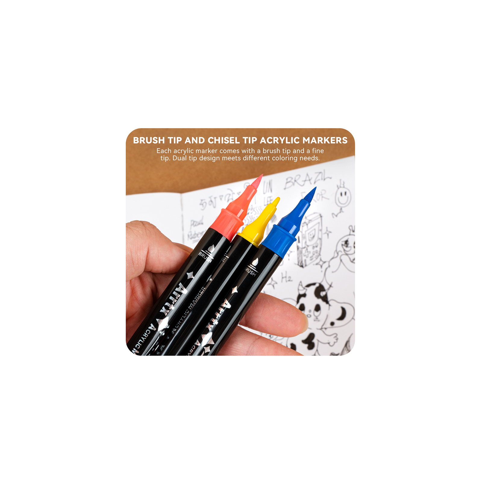 Художественный маркер Arrtx акриловые AACM-03-32, 32 цвета (LC302802) изображение 7