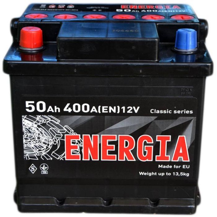 Аккумулятор автомобильный ENERGIA 50Ah (+/-) (400EN) (22384)