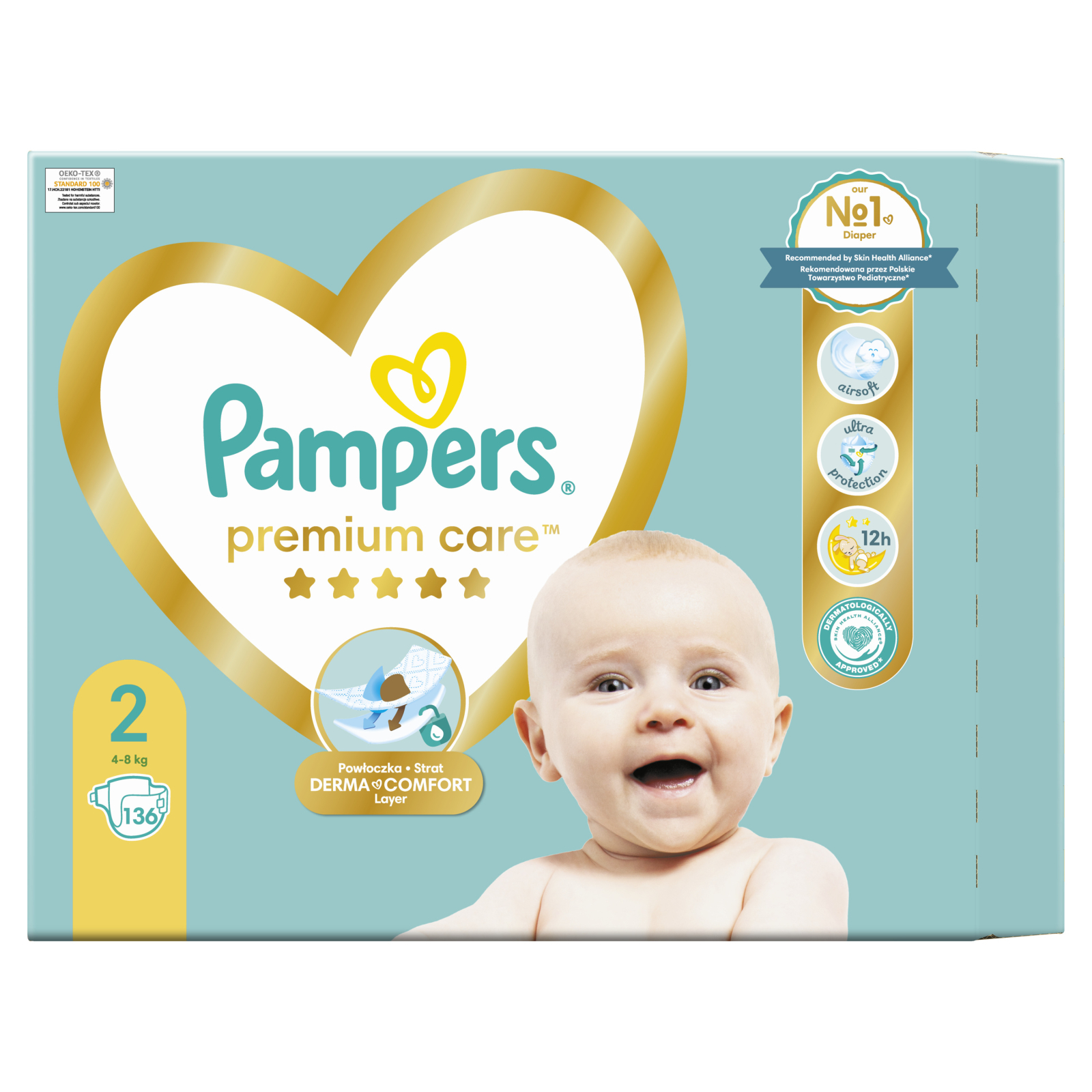 Подгузники Pampers Premium Care Mini Размер 2 (4-8 кг) 240 шт (8001090379474) изображение 2