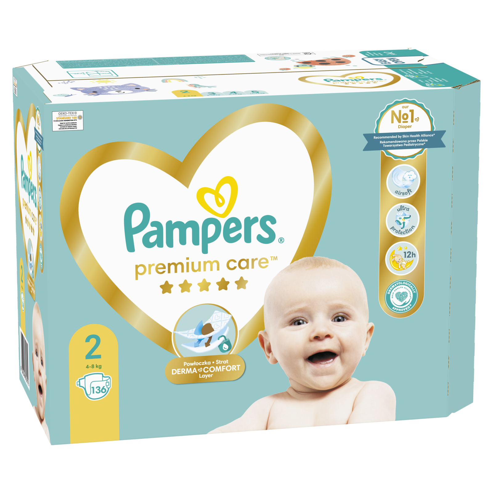 Підгузки Pampers Premium Care Розмір 2 (4-8 кг) 148 шт (4015400770275) зображення 3