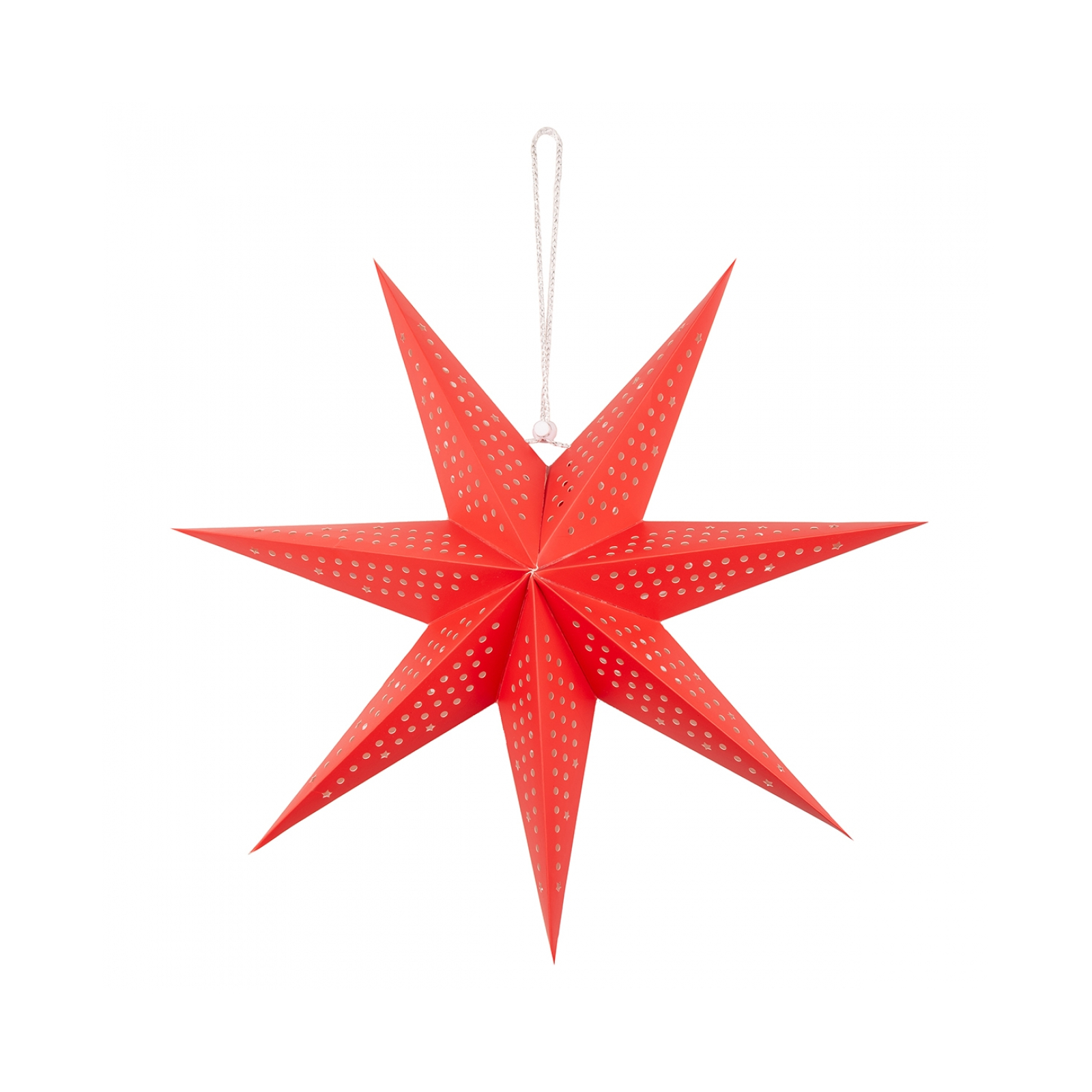 Елочная игрушка Novogod`ko Звезда бумажная 3D, красная, 45 см, LED (974219)