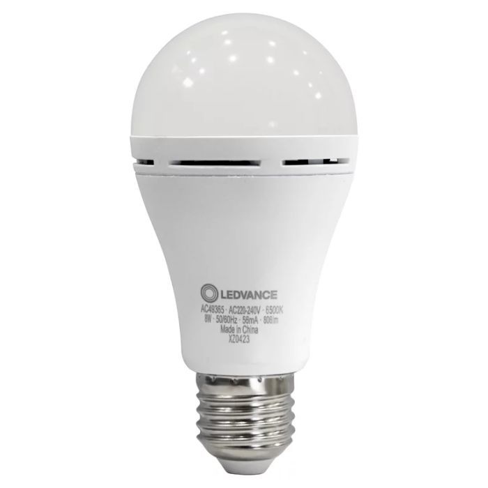 Лампочка LEDVANCE акумуляторна A60 8W 806Lm 6500К E27 (4099854102431)