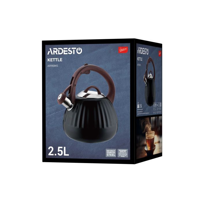 Чайник Ardesto Gemini 2.5 л Чорний (AR1958KS) изображение 10