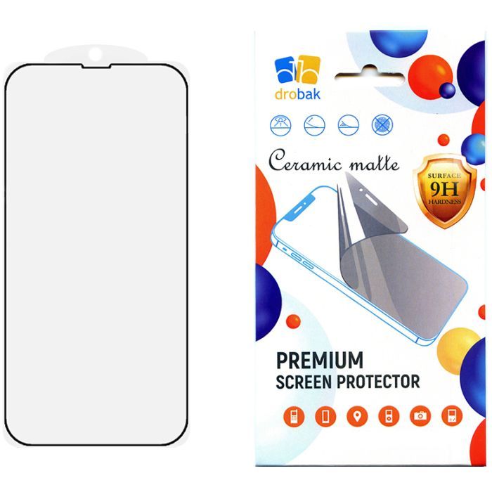 Скло захисне Drobak Matte Ceramics Apple iPhone 15 Plus (292924)