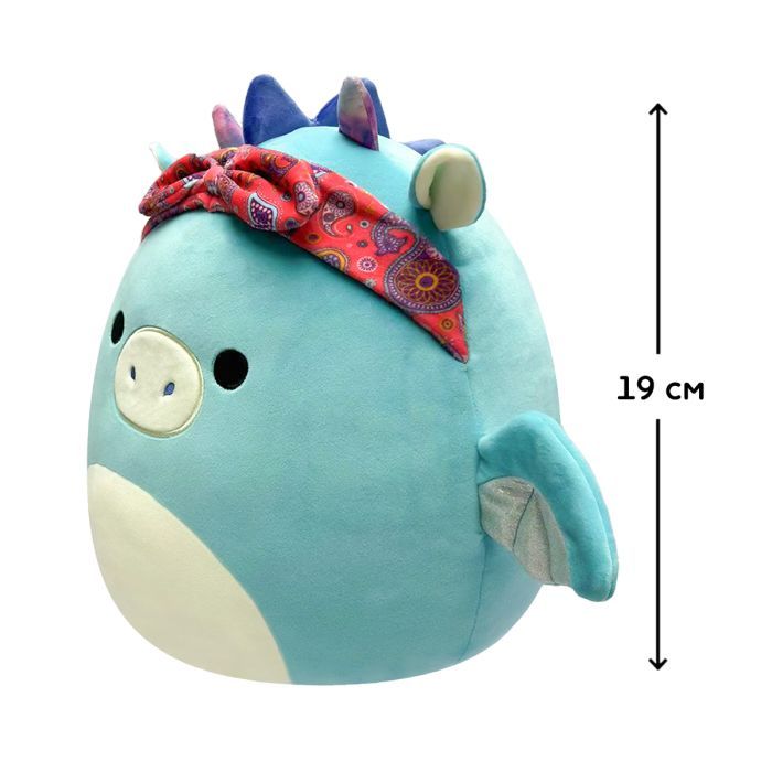 Мягкая игрушка Squishmallows Дракон в бандане 19 см (SQCR04125) изображение 2